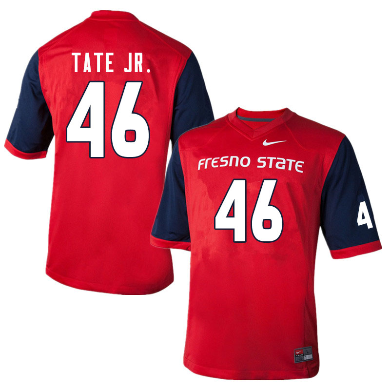 Men #46 David Tate Jr. Fresno State Bulldogs College Football Jerseys Sale-Red